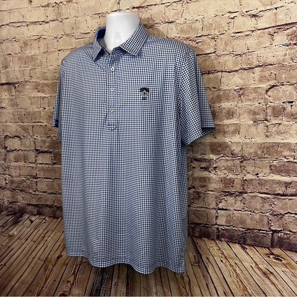Donald Ross Sport Blue Check Short Sleeve Polo - Picture 4 of 9